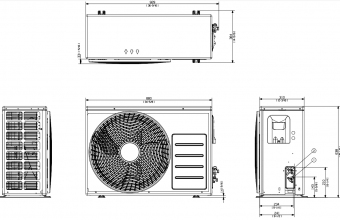 Išorinio-komercinės-klasės-kondicionieriaus-bloko-brėžinys-5.2-5.5-kW-1