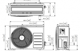 Sieninio-bevėjo-Optimum-kondicionieriaus-išorinio-bloko-brėžinys-5.0-6.0-kW