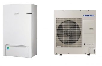 SAMSUNG-oras-vanduo-9.0-8.7-kW-split-komplektas-su-R32-freonu-be-tūrinio-šildytuvo